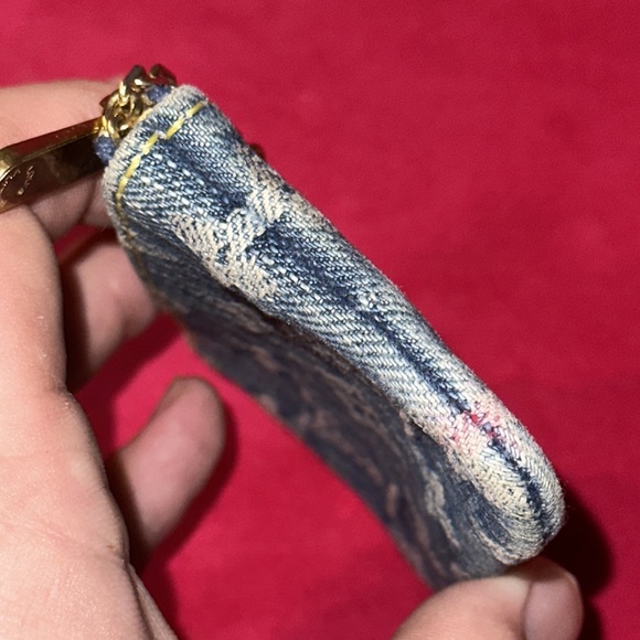 Louis Vuitton denim cles clea coin key pouch holder wallet case - Picture 5 of 12